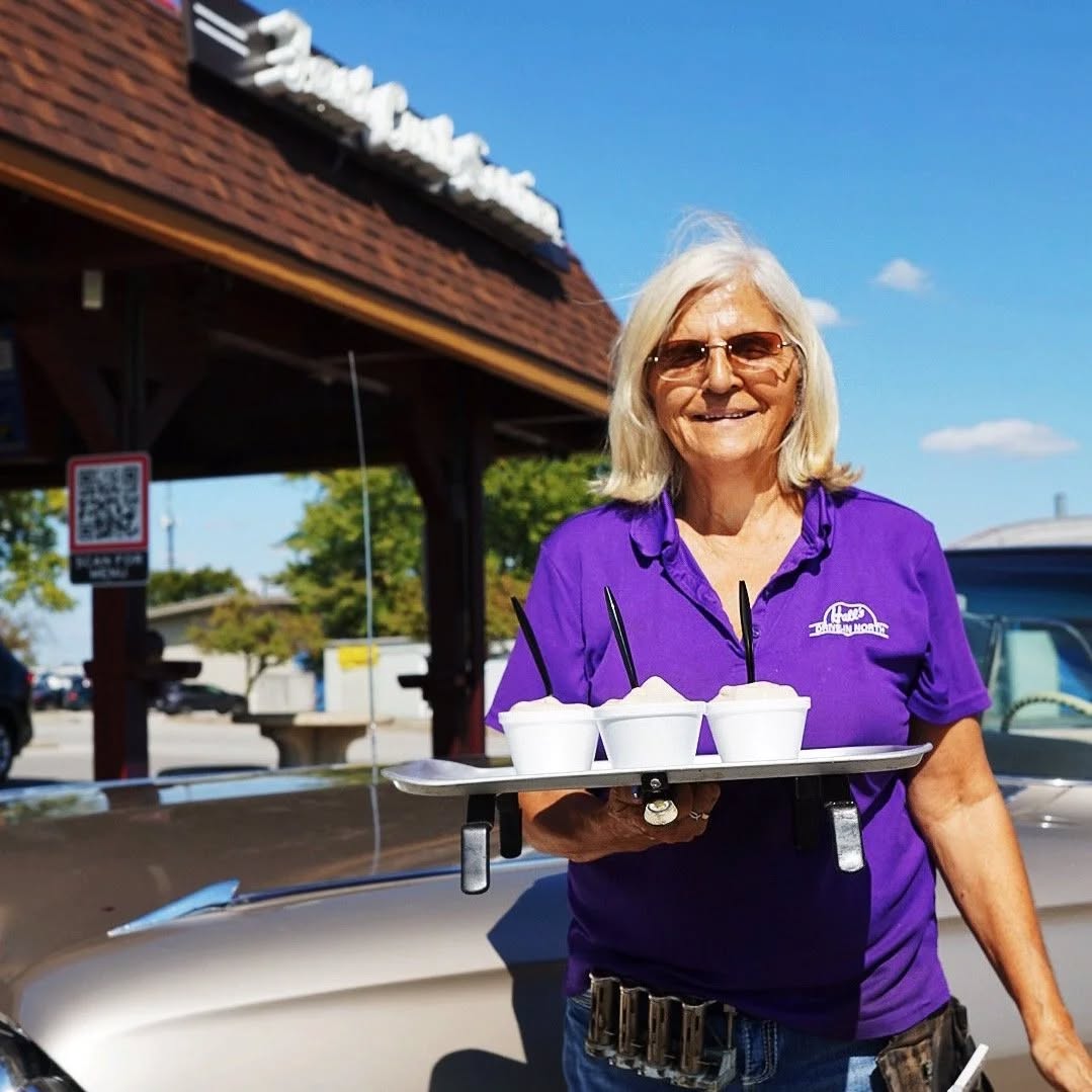 Hall's Drive-In car hop